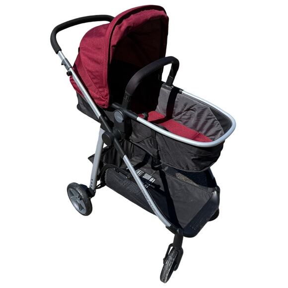 👶 Evenflo Omni Plus Modular Baby Stroller Burgundy Travel System No Infant Seat - Picture 1 of 6
